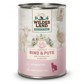 Wildes Land Cat  Rind und Pute 400g